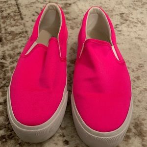 ASOS brand Slip On Platforms, Hot Pink